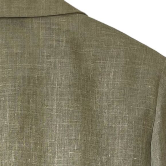 Emanuel Ungaro Tan Three Button Long Blazer Jacket Sz 4 - Picture 7 of 7